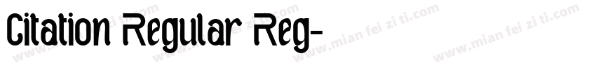 Citation Regular Reg字体转换